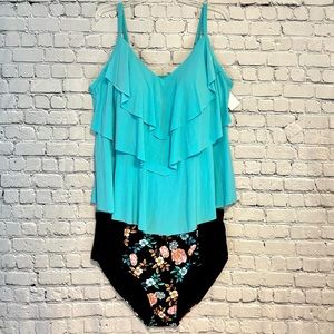 New Womens 2 Piece Tankini Swimsuit Size 22W/XXL